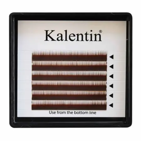 Kalentin Extensión de Cejas De Curva Abierta Marrón 6mm